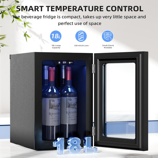 Antarctic Star 4 Bottle Wine Cooler Mini Fridge Black