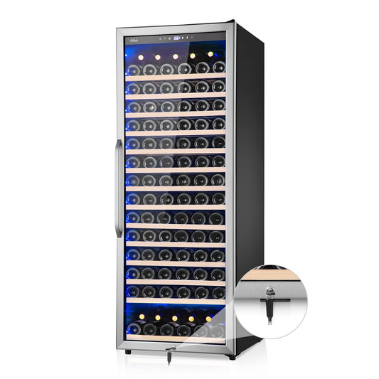 Velieta 24" Wine Cooler Refrigerator 179 Bottle Compressor Wine Fridge