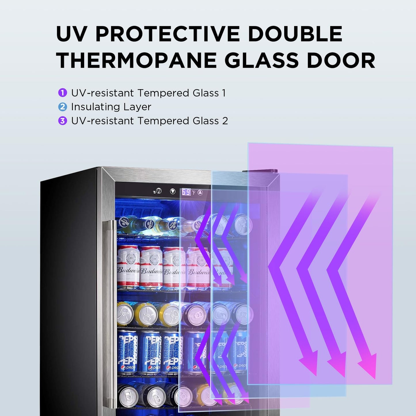 Electactic 37 Bottle Wine Cooler & 145 Can Beverage Fridge