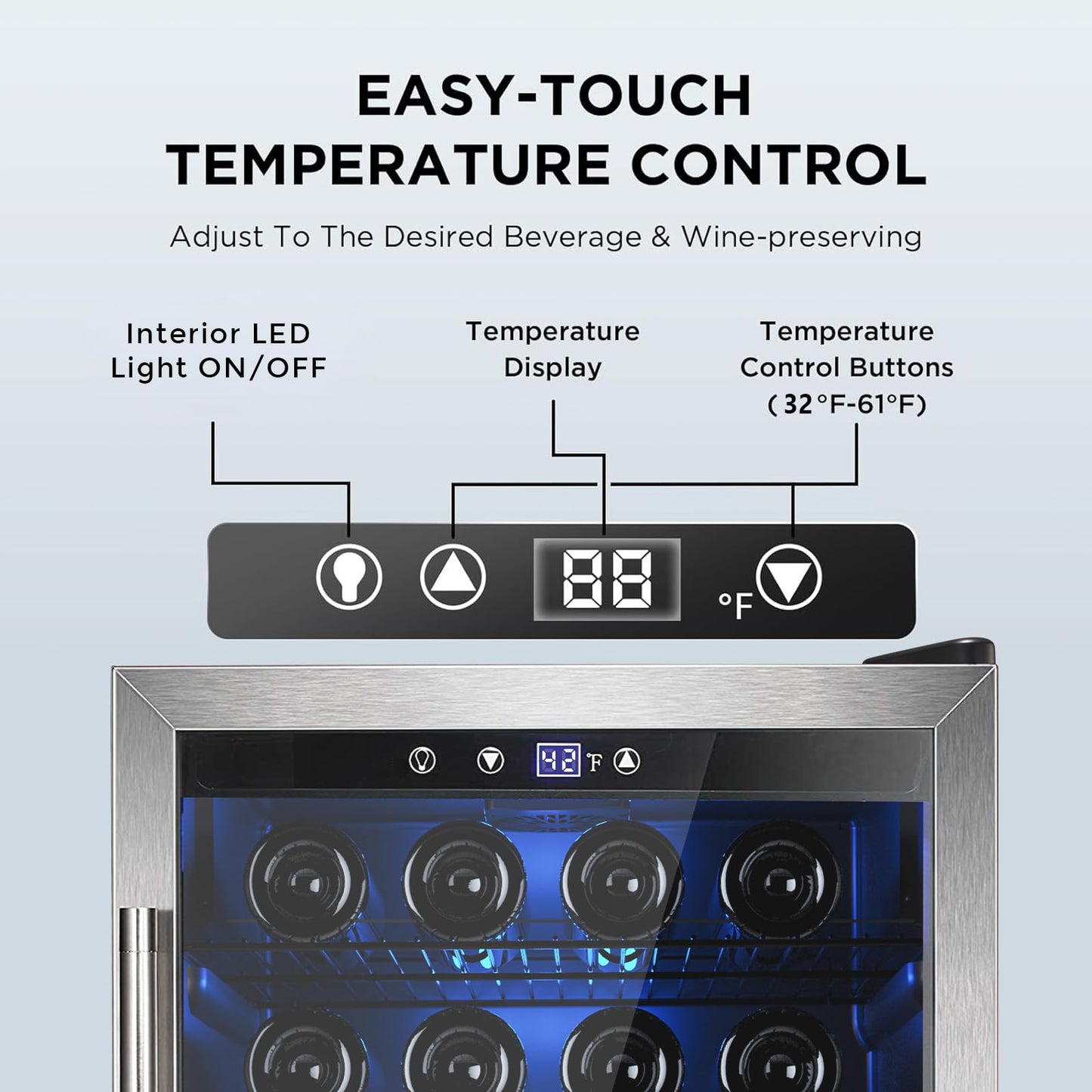 Electactic 37 Bottle Wine Cooler & 145 Can Beverage Fridge
